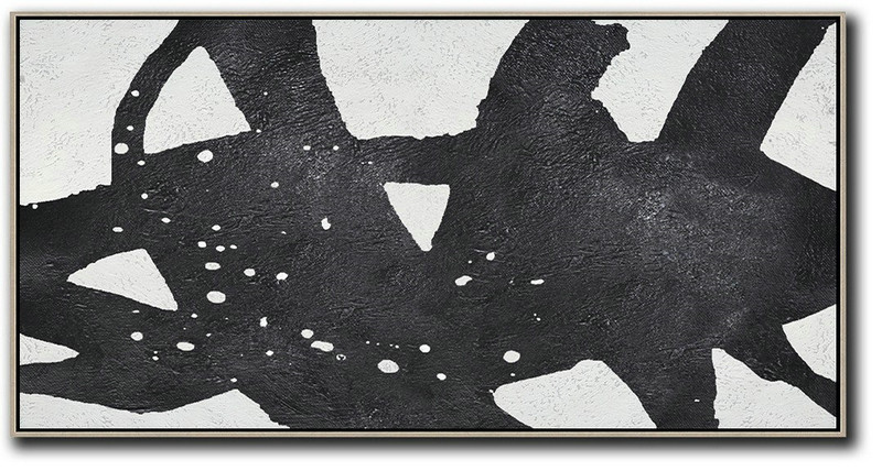 Extra Large Artwork,Oversized Panoramic Minimal Art On Canvas - Modern Painting Abstract